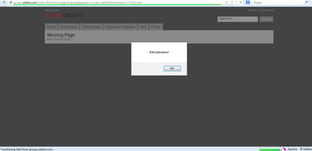 adobe vulnerable to XSS