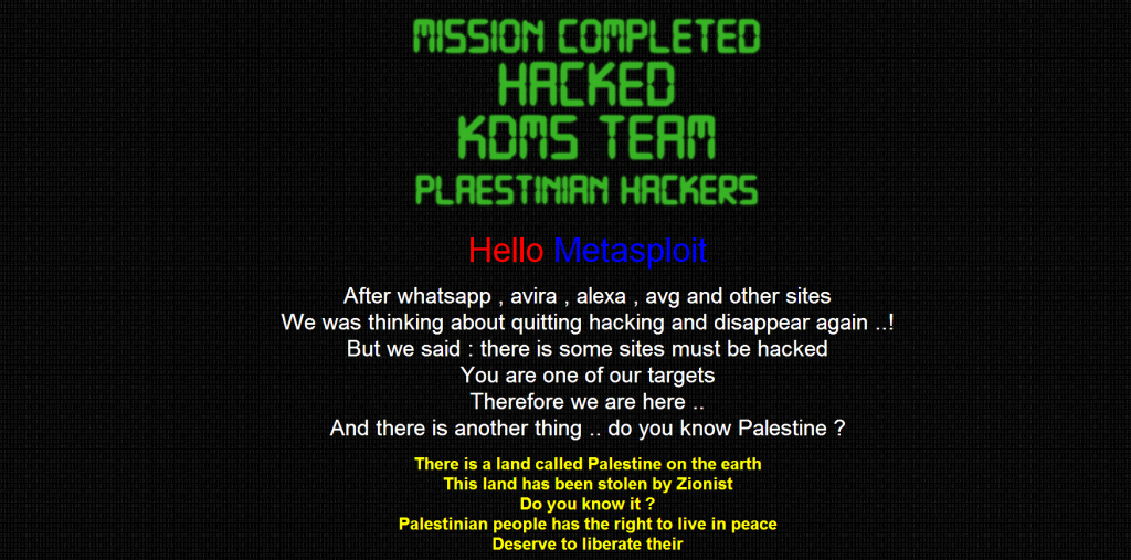 Metasploit.com hacked by kdms team