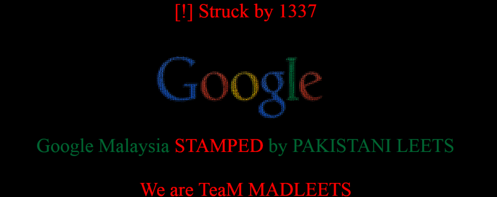 google malaysia hacked