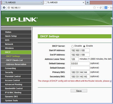 tplink dns changer