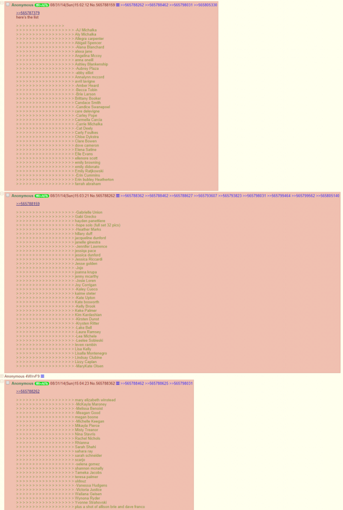 4chan celeb name leaked photos