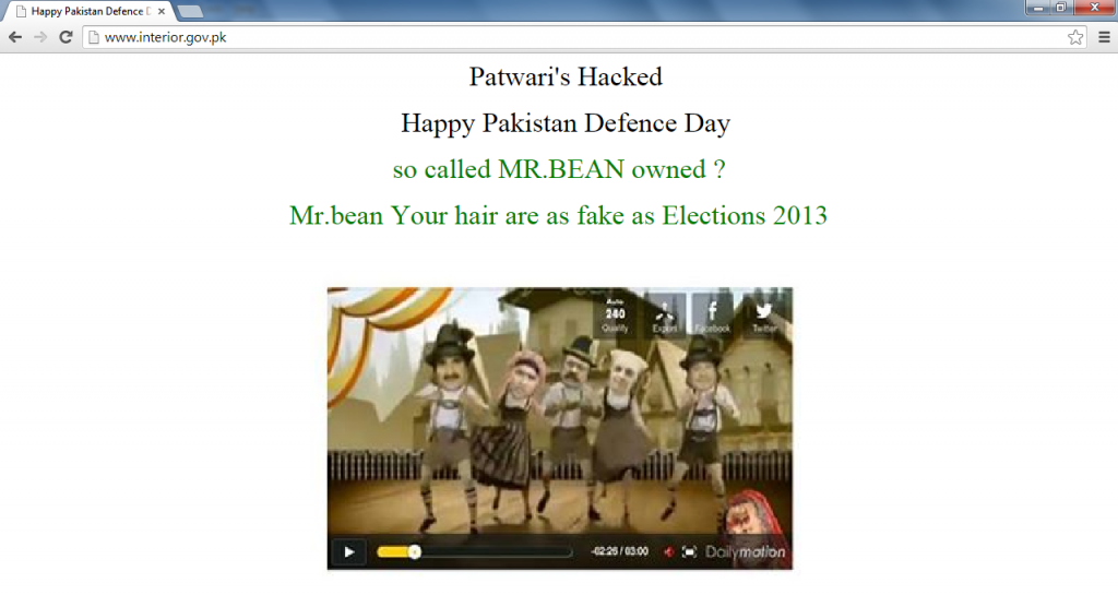 Interior Ministry Pakistan Hacked